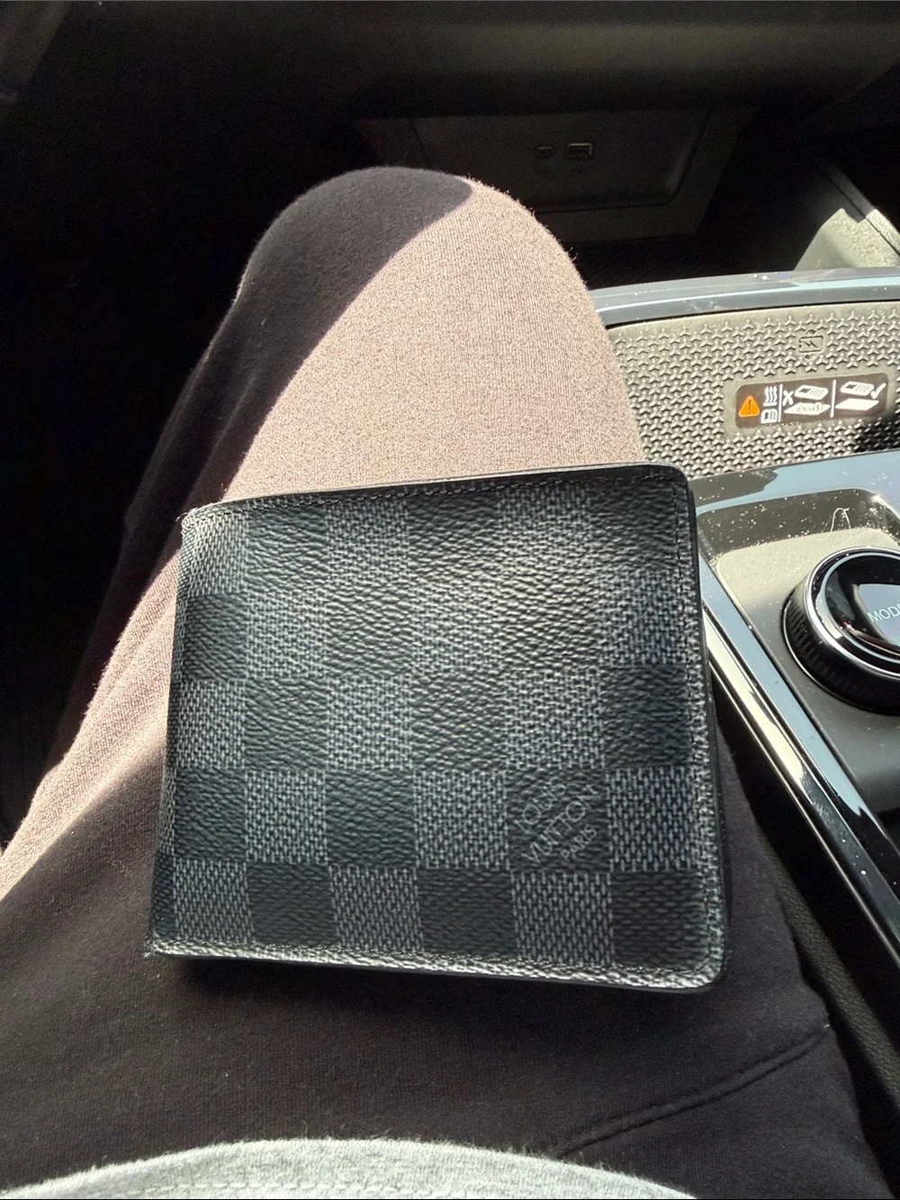 Louis Vuitton Black Damier Graphite Leather Bi-Fold Wallet